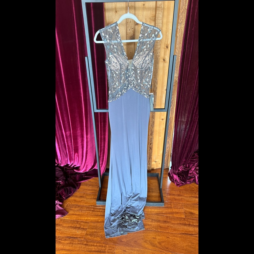 Grey Amelia Couture Evening Gown